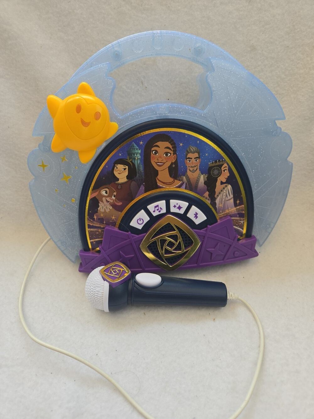 Wish Sing Along Portable Stereo Music Boombox Bluetooth Light Show Kid-Friendly